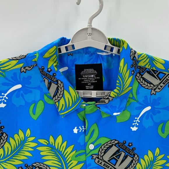 My Hero Academia tropical print casual button down colorful anime size XL - Picture 4 of 7